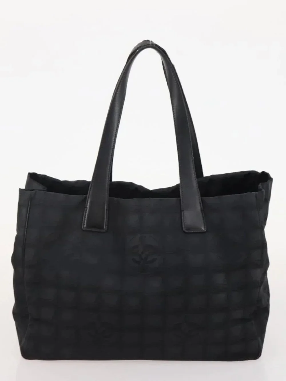 CHANEL New Travel Line Tote Bag Nylon 3 Set Pink Black CC Auth ti3919
